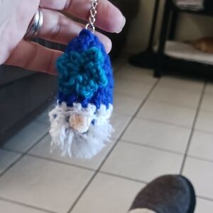 Crocheted Gnome Keychain